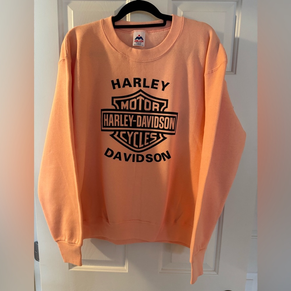 🧡🖤Harley-Davidson Logo - Unisex Crewneck Sweatshirt. Size Large.